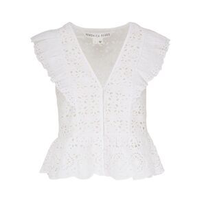 VERONICA BEARD
Araya White Eyelet Top 10